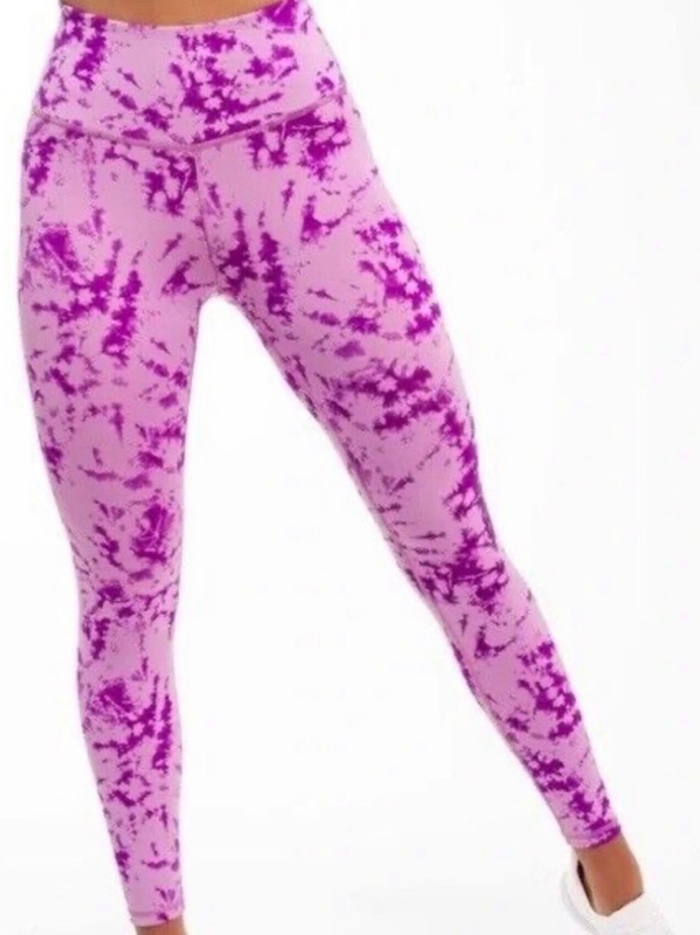 Women's Pink Tie-Dye High-Waist Leggings